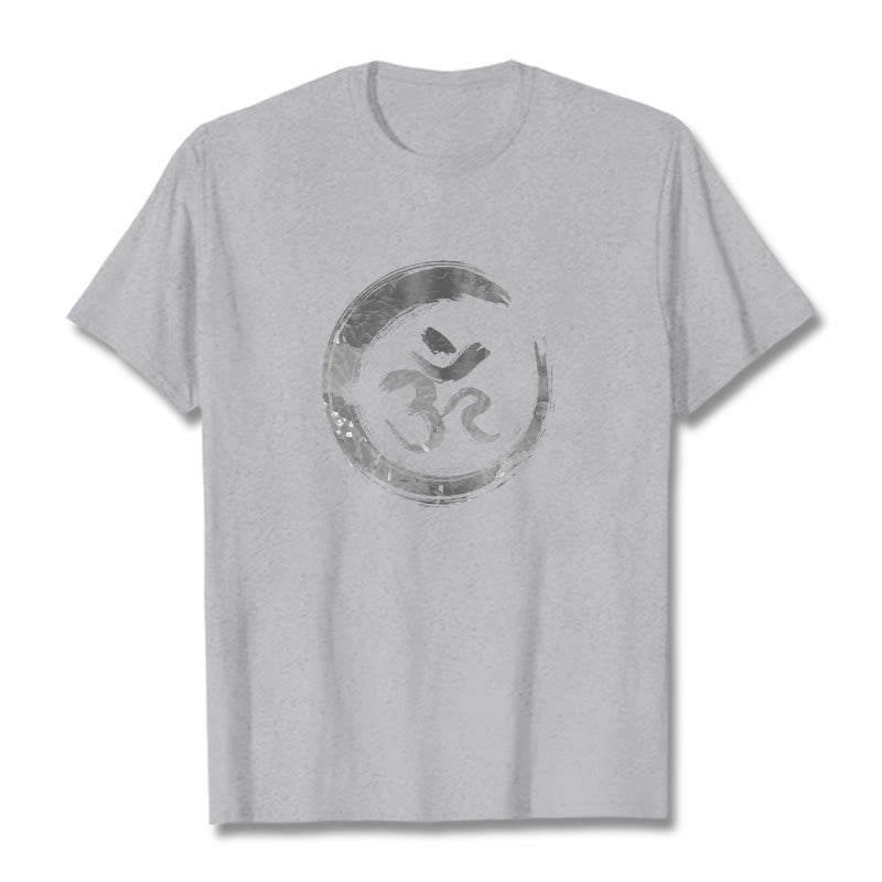 Buddha Stones OM Mantra Sanskrit Tee T-shirt - LightGrey - 2XL - image 18