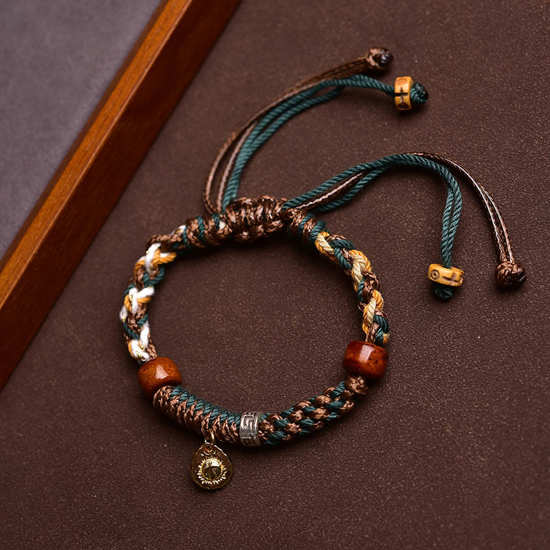 Buddha Stones Tibetan Bone Beads Luck Rope Bracelet - image 12