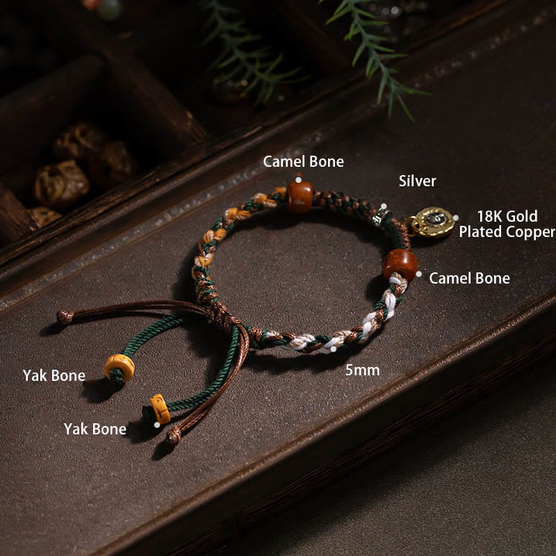 Buddha Stones Tibetan Bone Beads Luck Rope Bracelet - image 10