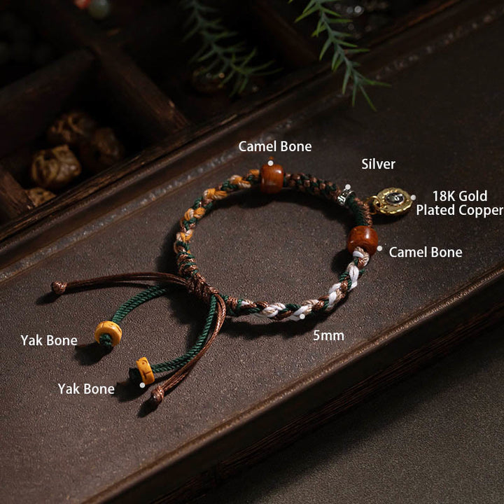 Buddha Stones Tibetan Bone Beads Luck Rope Bracelet - image 10