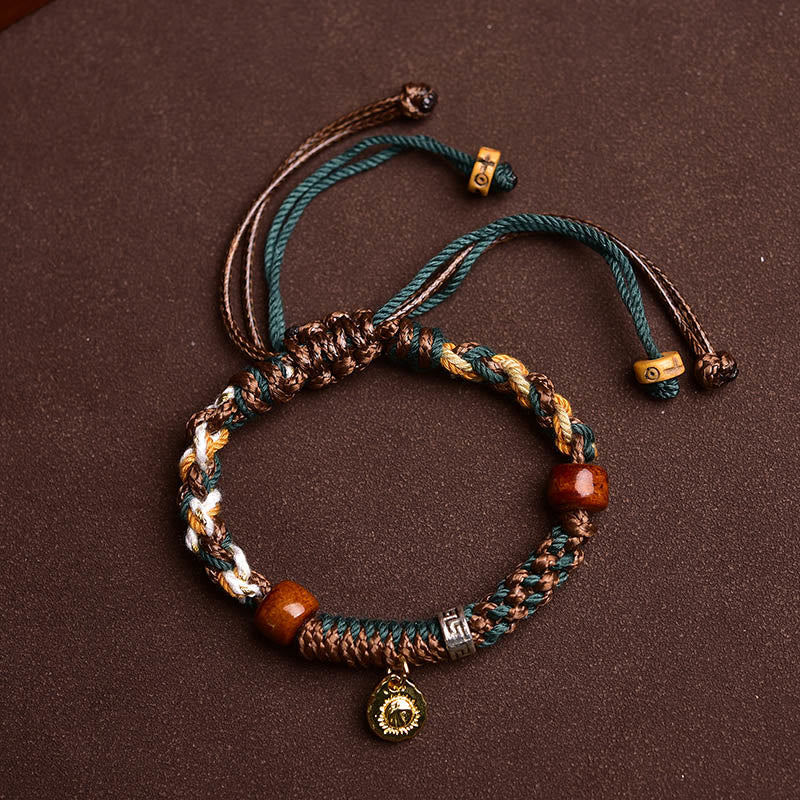 Buddha Stones Tibetan Bone Beads Luck Rope Bracelet - image 2