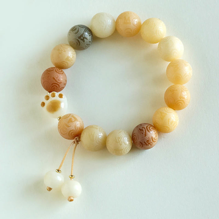 Buddha Stones Bodhi Seed Om Mani Padme Hum Carved Harmony Bracelet - image 8