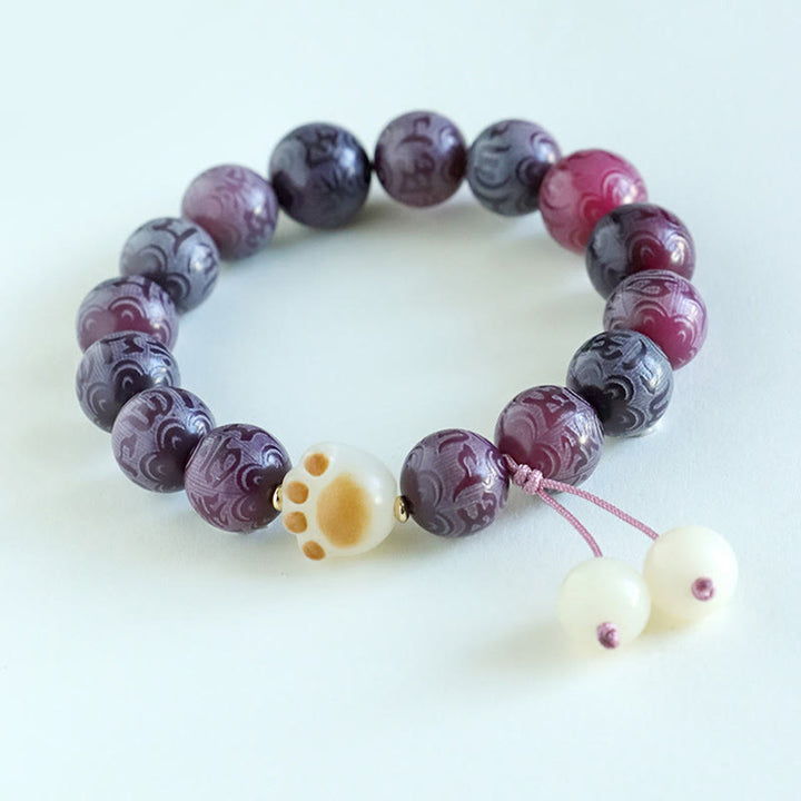 Buddha Stones Bodhi Seed Om Mani Padme Hum Carved Harmony Bracelet - image 20