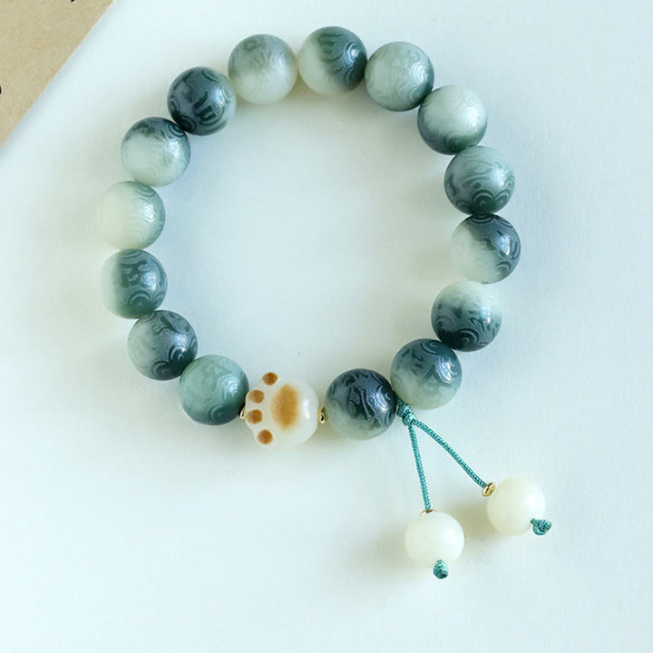Buddha Stones Bodhi Seed Om Mani Padme Hum Carved Harmony Bracelet - image 13