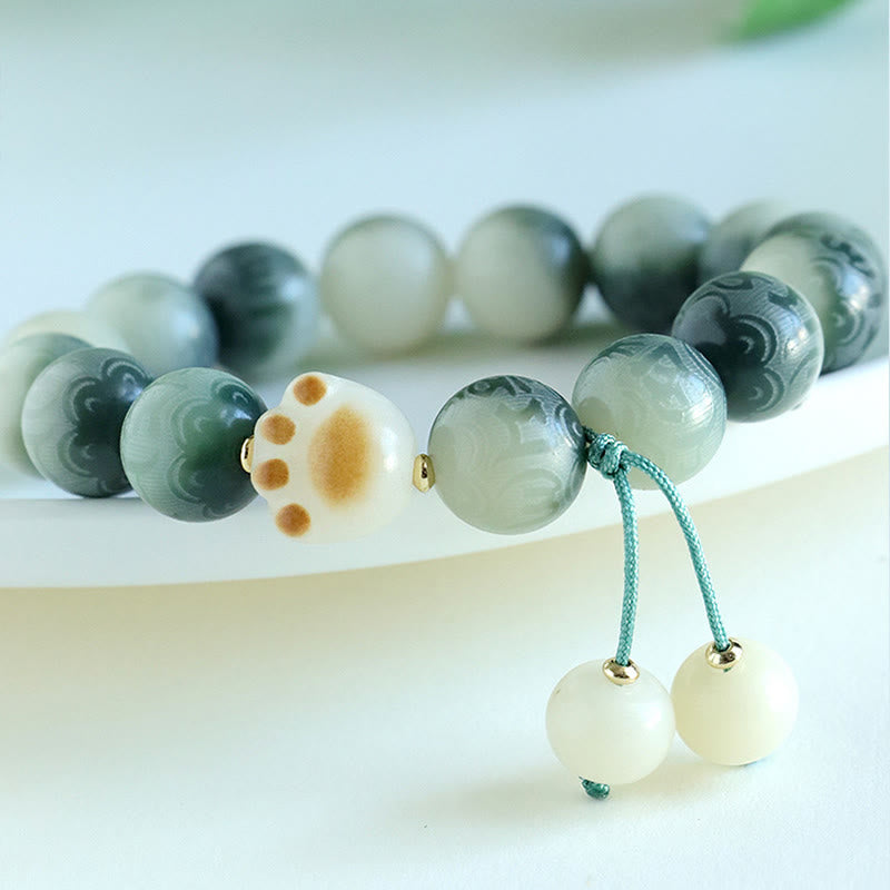 Buddha Stones Bodhi Seed Om Mani Padme Hum Carved Harmony Bracelet - image 15