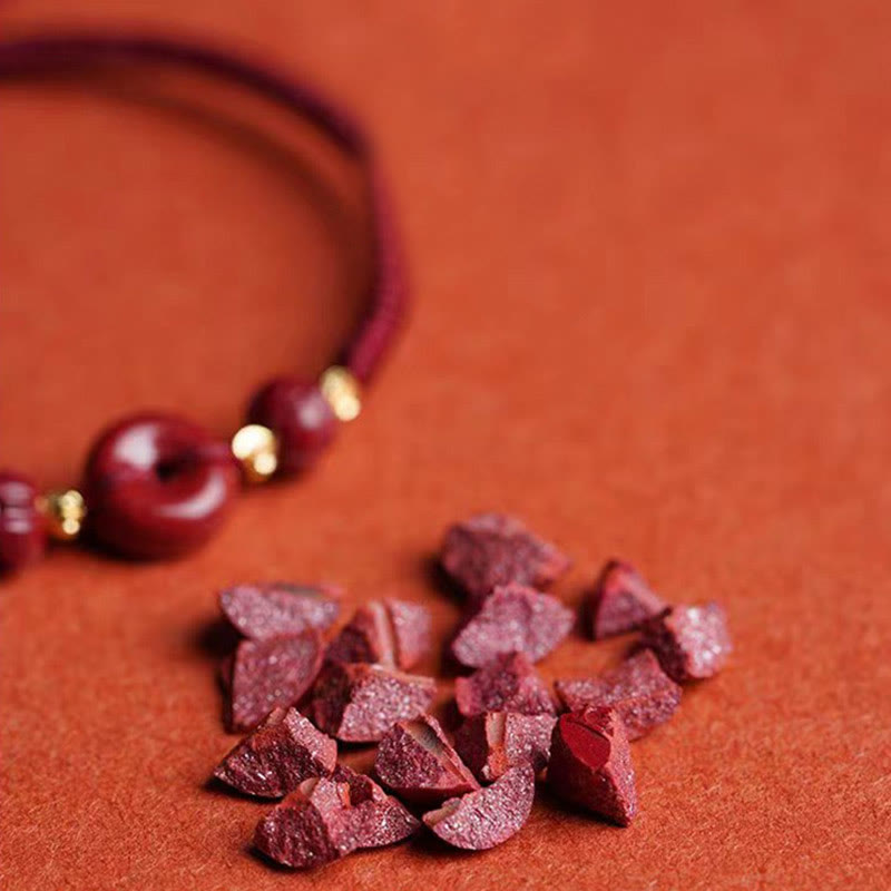 Buddha Stones Handmade Cinnabar Peace Buckle Lotus Calm Blessing Braided Rope Bracelet - image 11