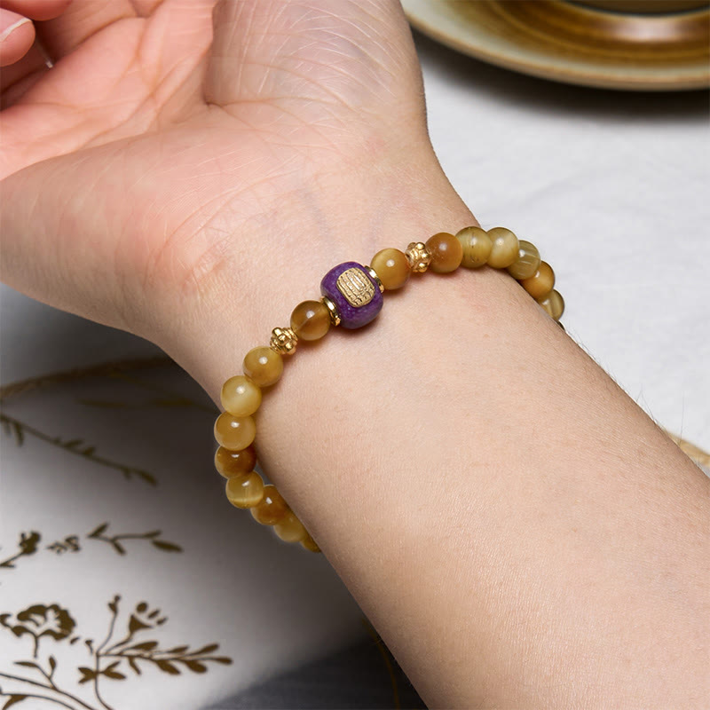 Buddha Stones Tiger Eye Bead Fortune Protection Bracelet - image 4
