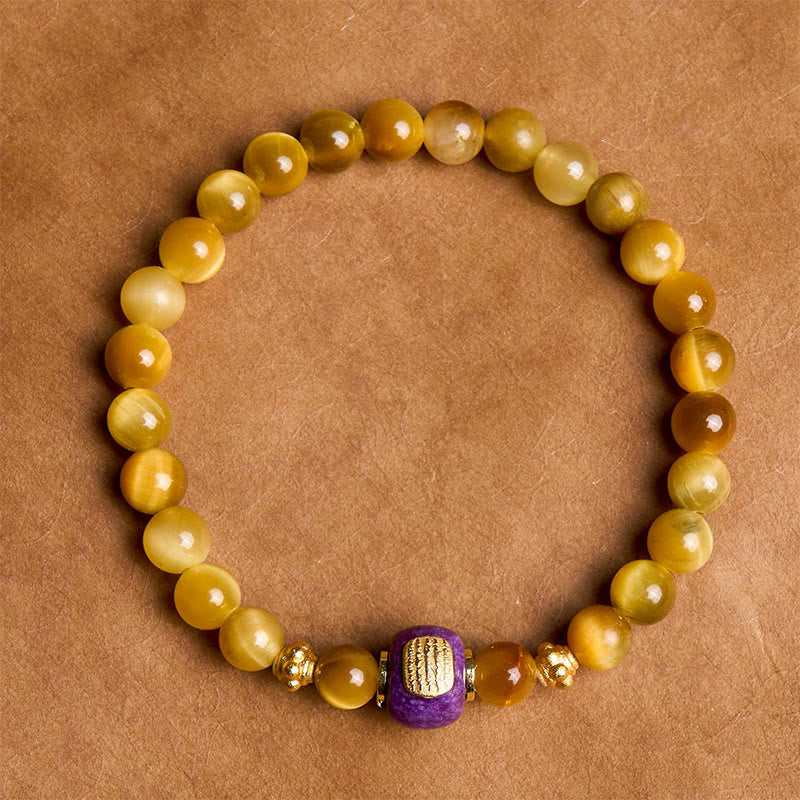 Buddha Stones Tiger Eye Bead Fortune Protection Bracelet - image 2