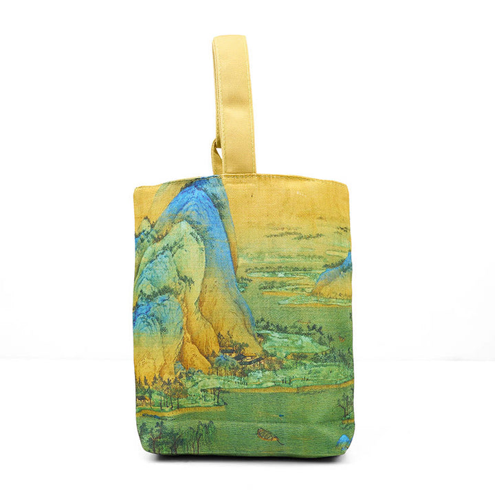 Buddha Stones Landscape Painting Canvas Handbag - image 3