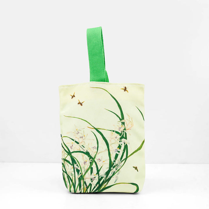 Buddha Stones Orchid Bee Canvas Handbag - image 2