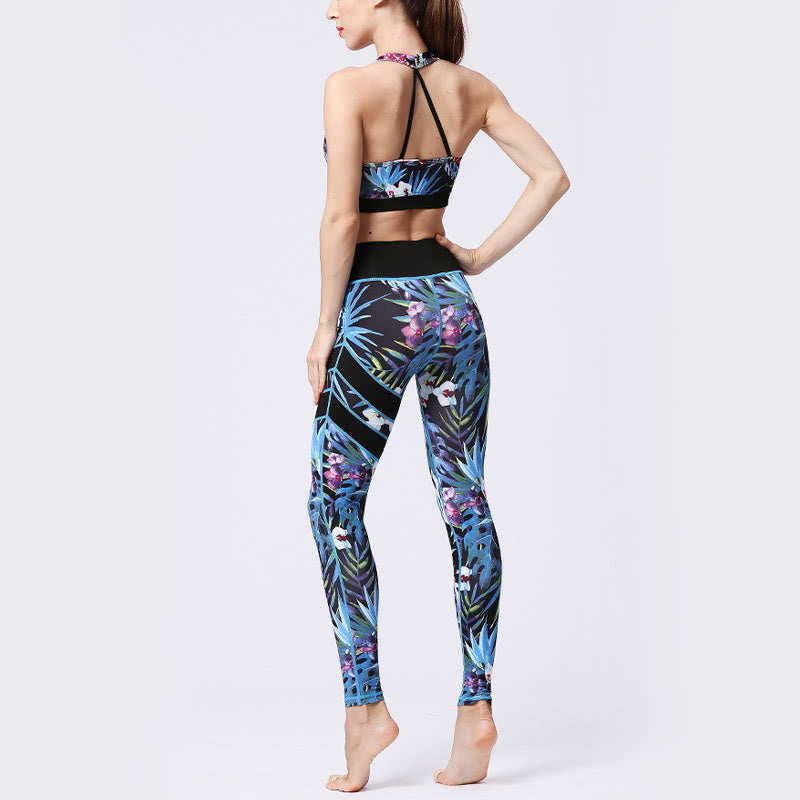 Buddha Stones Flower Petal Leaves Print Sports Exercise Fitness High Waist Leggings Women's Yoga Pants - image 24