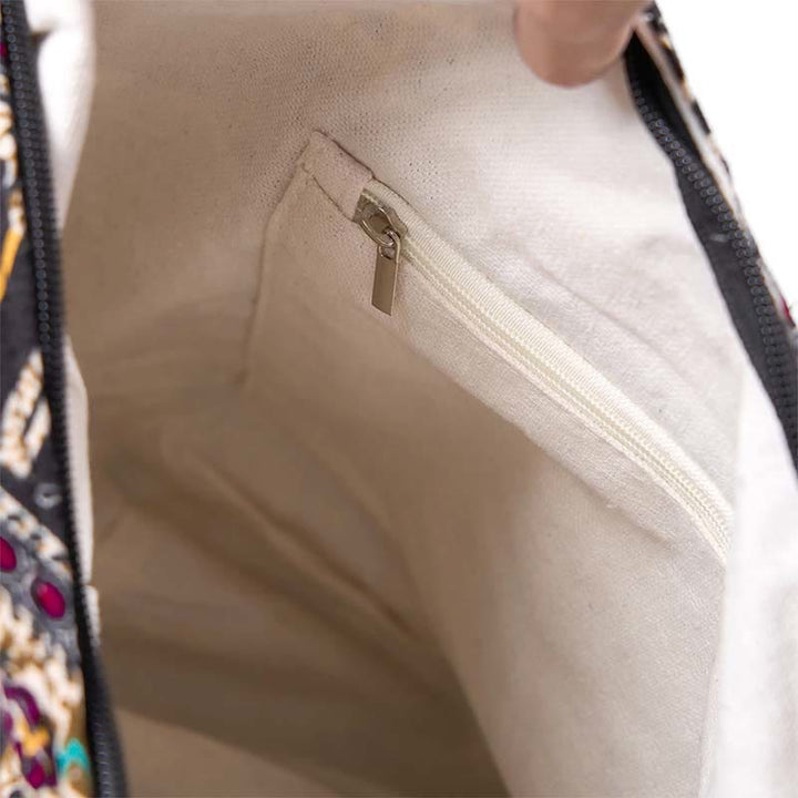 Buddha Stones Cotton Elephant Stripes Crossbody Bag Shoulder Bag - image 4