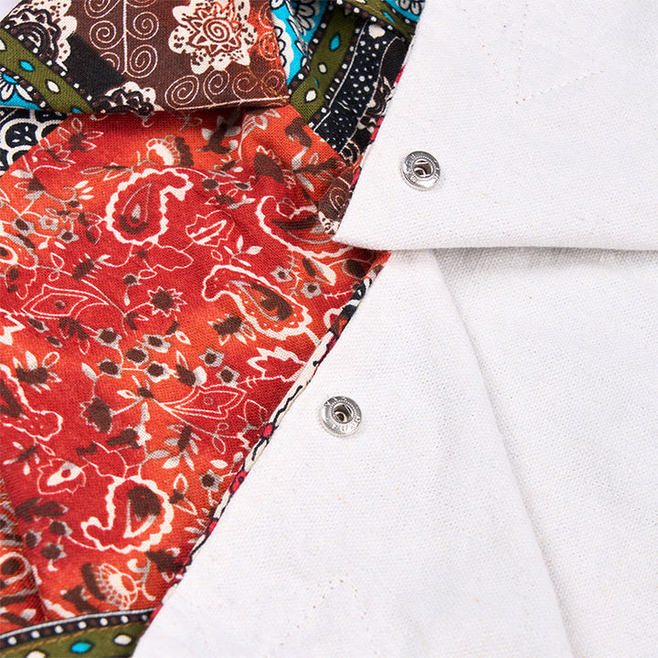 Buddha Stones Colored Stripes Pattern Cotton Shoulder Bag - image 7