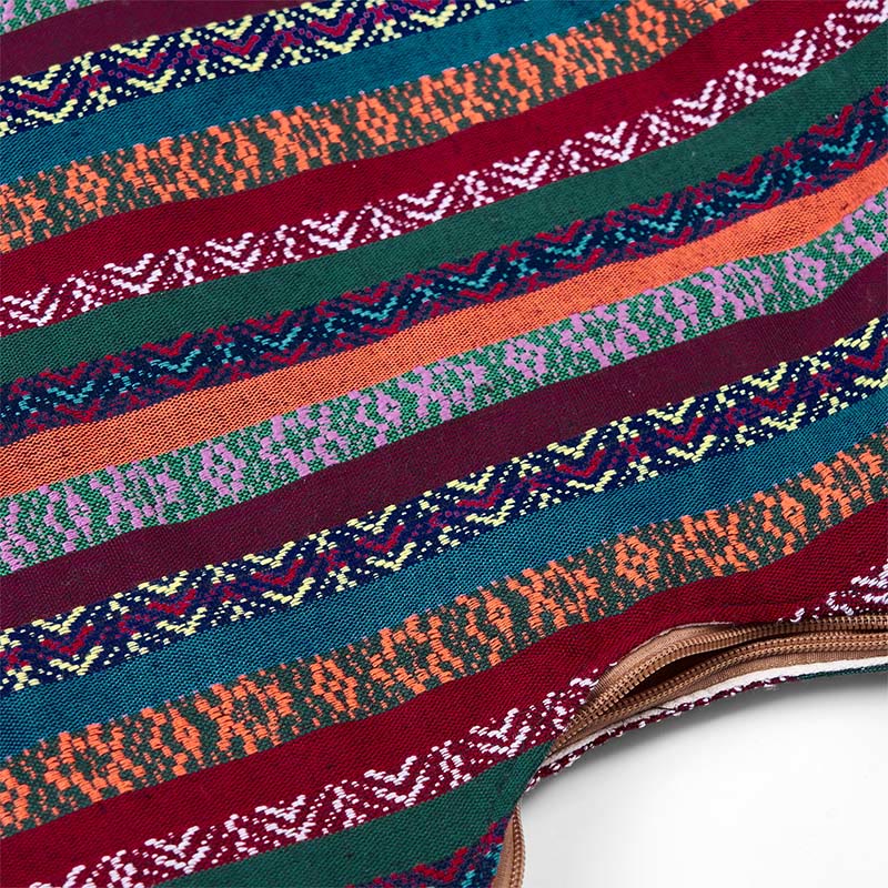 Buddha Stones Colored Geometric Stripes Pattern Cotton Crossbody Bag Shoulder Bag - image 8