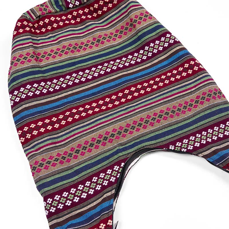 Buddha Stones Colored Geometric Stripes Pattern Cotton Crossbody Bag Shoulder Bag - image 15