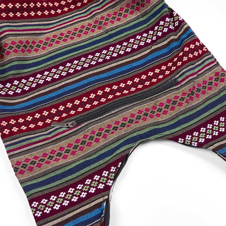 Buddha Stones Colored Geometric Stripes Pattern Cotton Crossbody Bag Shoulder Bag - image 16