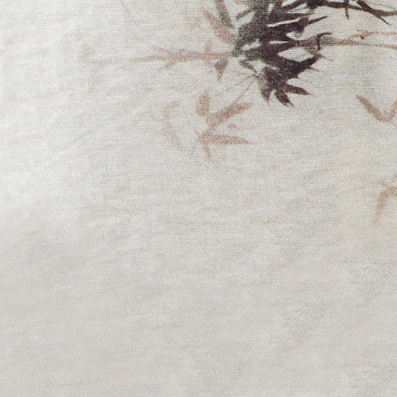 Buddha Stones Ink Bamboo Leaves Print V-Neck Lace-up Frog-Button Shirt T-shirt Tee - image 13