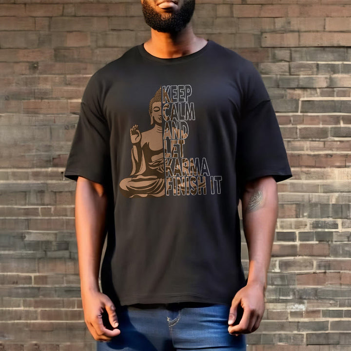 Buddha Stones KEEP CALM AND LET KARMA FINISH IT Tee T-shirt - image 5