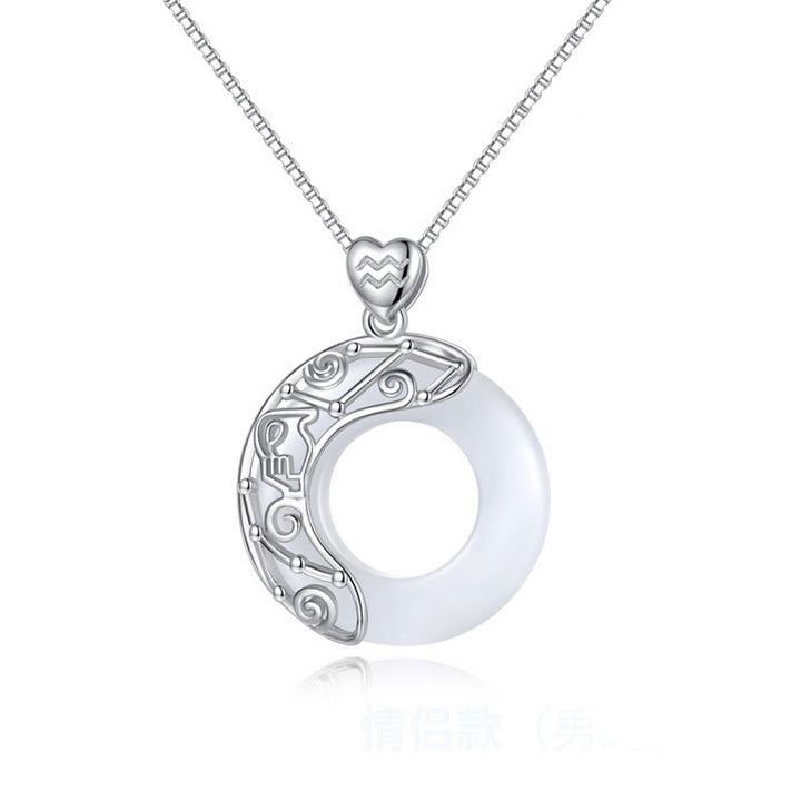 Buddha Stones 925 Sterling Silver 12 Constellations of the Zodiac Cat's Eye Love Support Necklace Pendant - image 15