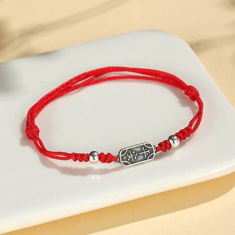 Buddha Stones Handmade 925 Sterling Silver Peace And Joy Safe Well Protection Braided Bracelet - image 11