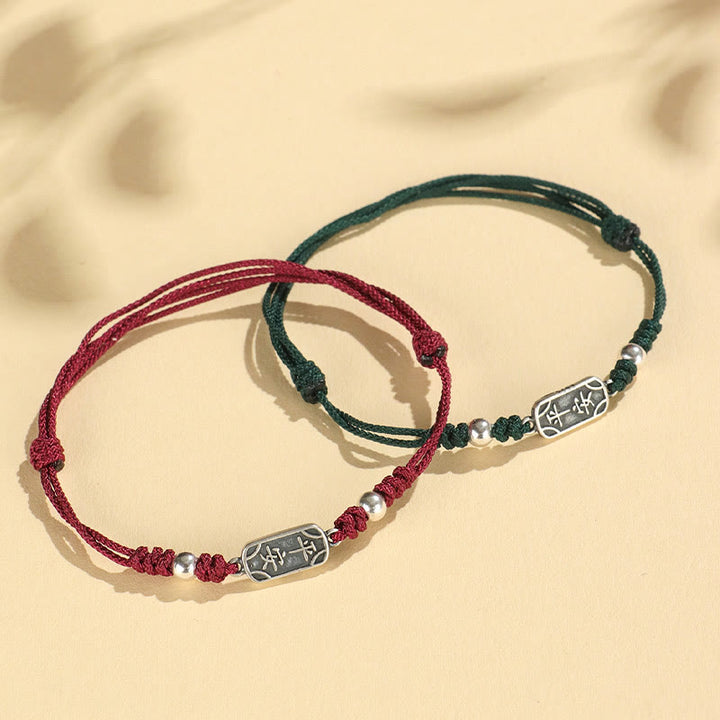 Buddha Stones Handmade 925 Sterling Silver Peace And Joy Safe Well Protection Braided Bracelet - image 18