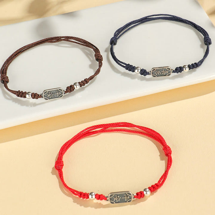 Buddha Stones Handmade 925 Sterling Silver Peace And Joy Safe Well Protection Braided Bracelet - image 16