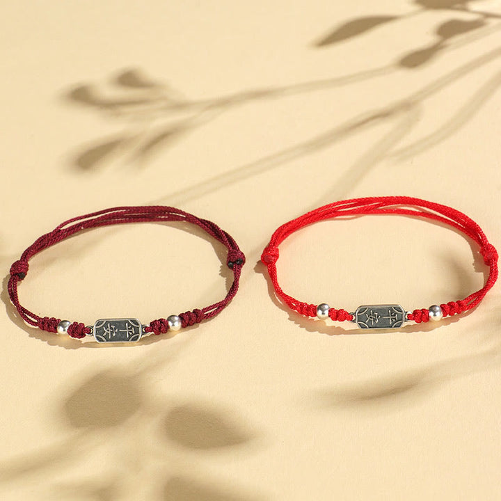 Buddha Stones Handmade 925 Sterling Silver Peace And Joy Safe Well Protection Braided Bracelet - image 17