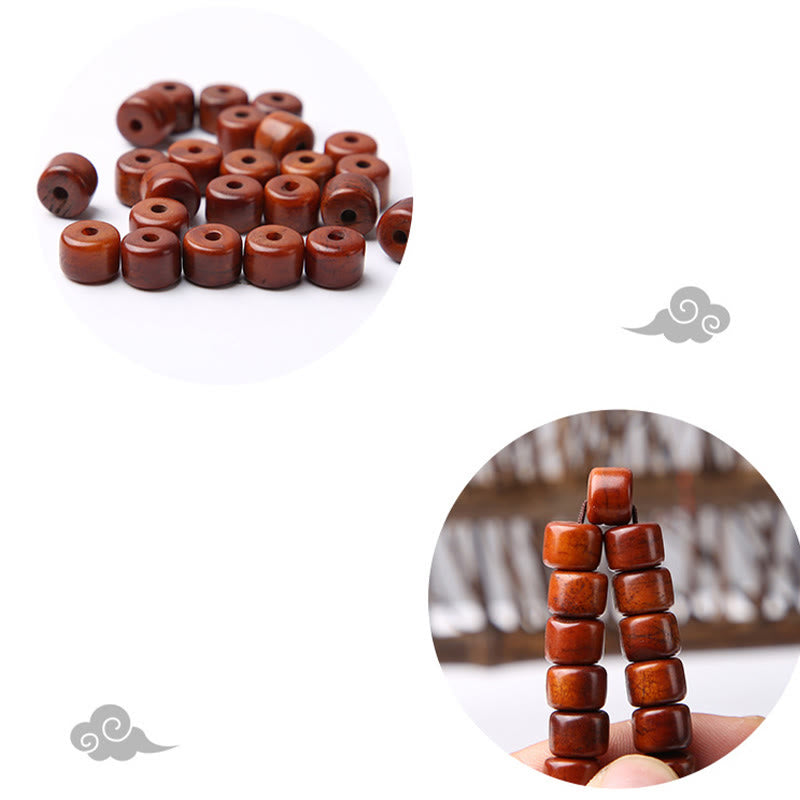 Buddha Stones Tibetan Bone Beads Three-Eyed Dzi Bead Sheep Horn Red Agate Strength Bracelet - image 13