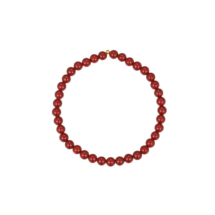 Buddha Stones 925 Sterling Silver Cinnabar Beads Blessing Anklet - image 7