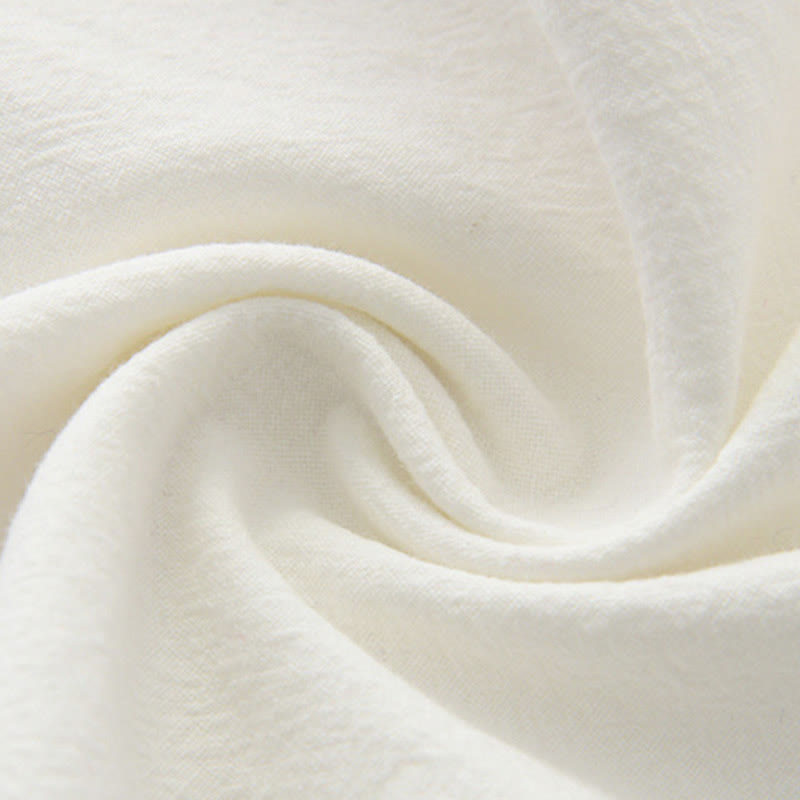 Buddha Stones Chinese Frog-Button Tang Suit Men's Short Sleeve Shirt Cotton Linen Clothing With Pockets - image 5