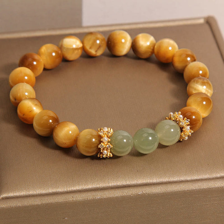 Buddha Stones Tiger Eye Jade Courage Bracelet - image 2