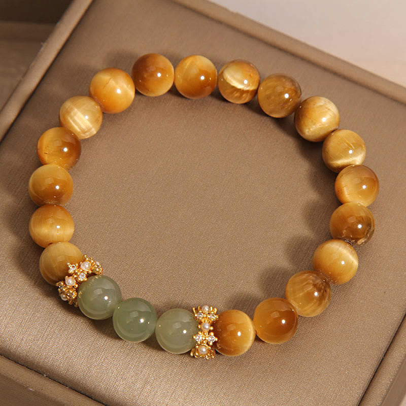 Buddha Stones Tiger Eye Jade Courage Bracelet - image 3