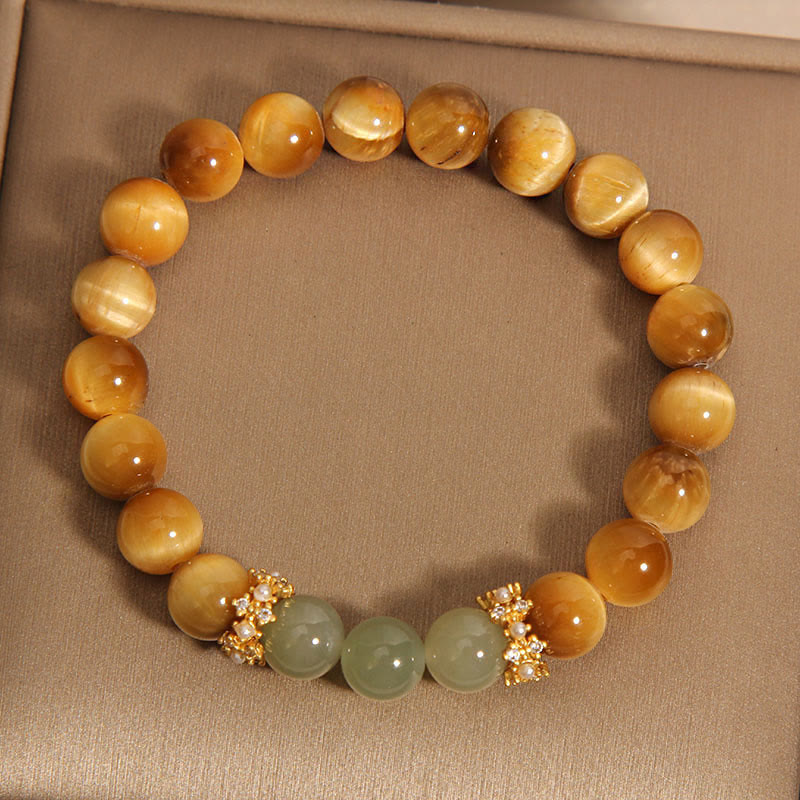 Buddha Stones Tiger Eye Jade Courage Bracelet - image 4