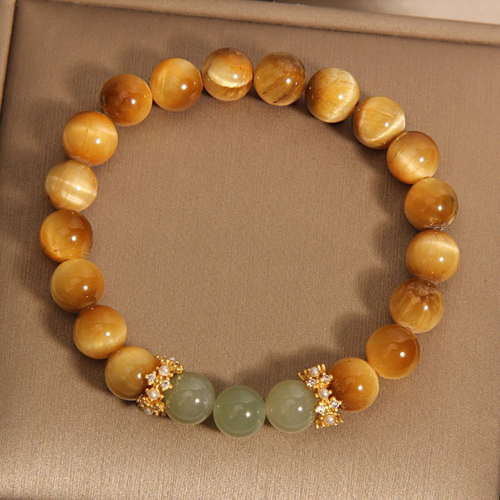 Buddha Stones Tiger Eye Jade Courage Bracelet - image 4