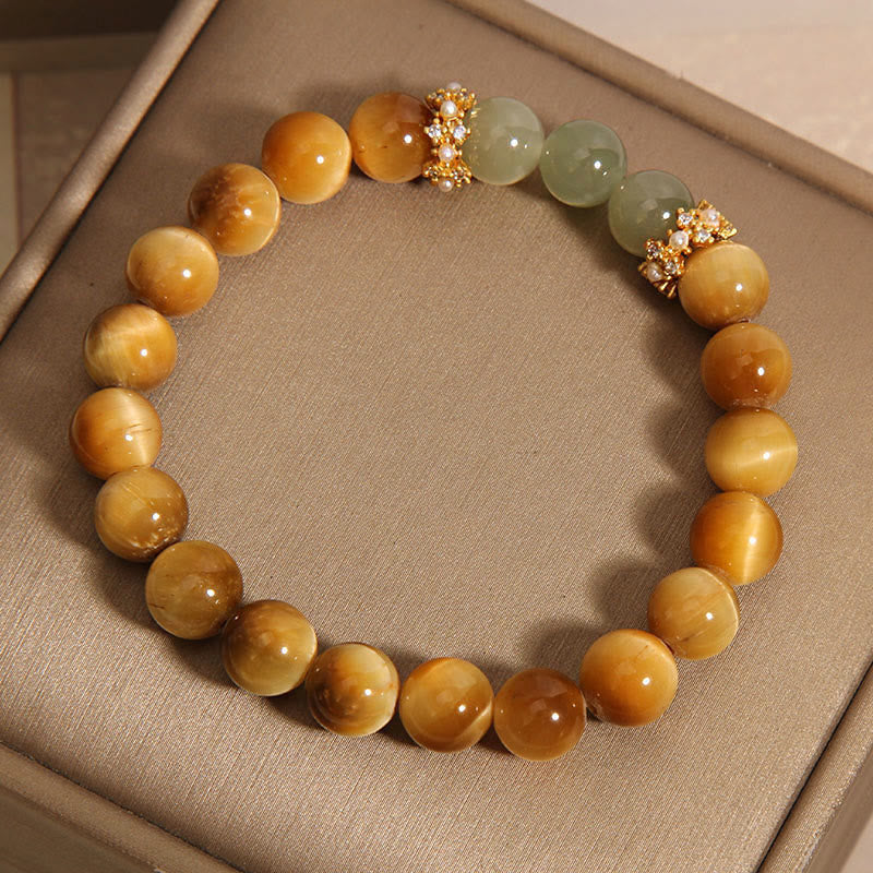 Buddha Stones Tiger Eye Jade Courage Bracelet - image 5