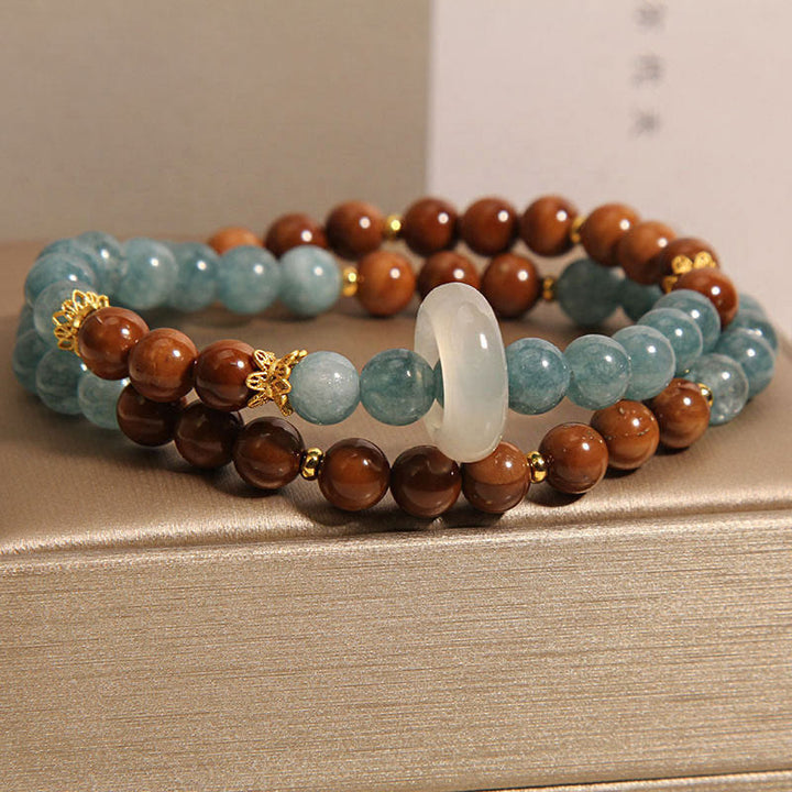 Buddha Stones Kuka Seed Jade Wealth Luck Bracelet - image 1
