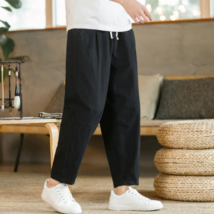 Buddha Stones Summer Men's Cotton Pants With Pockets - image 10