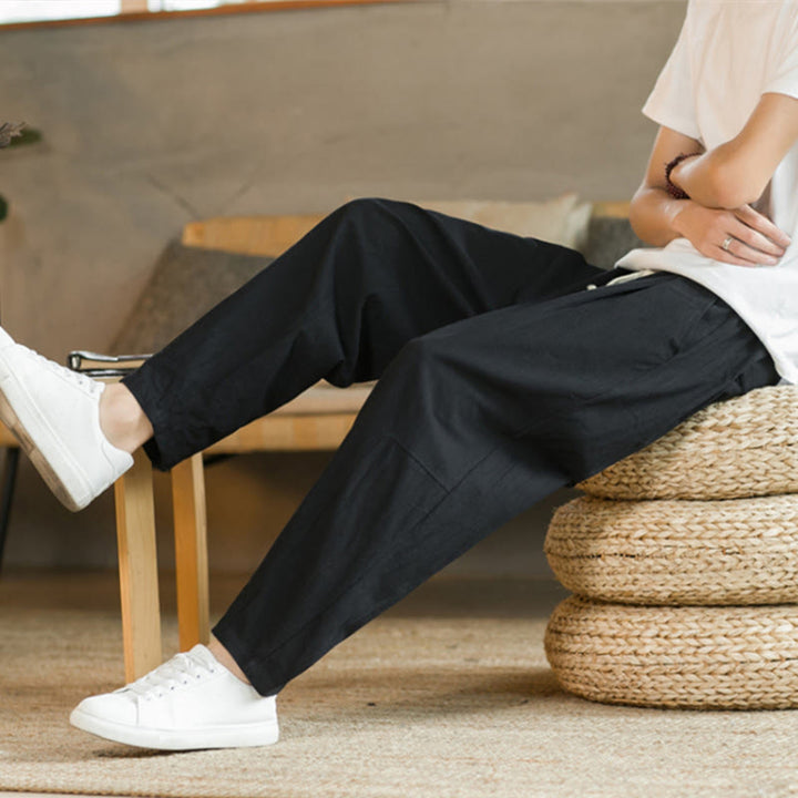 Buddha Stones Summer Men's Cotton Pants With Pockets - image 12