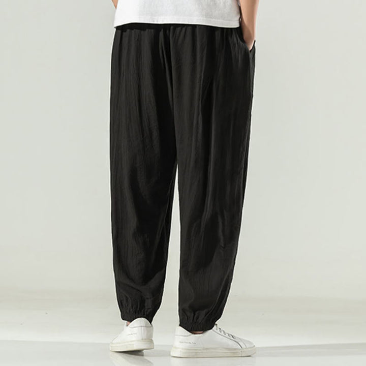 Buddha Stones Cotton Men's Drawstring Harem Pants With Pockets - image 17