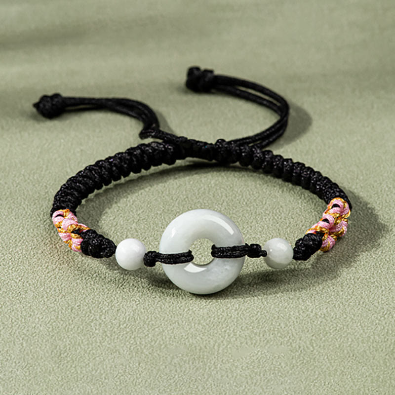 Buddha Stones Jade Luck Abundance Red String Bracelet - Black (Wrist Circumference: 13-19.5cm) - image 10