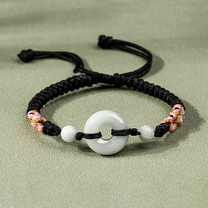 Buddha Stones Jade Luck Abundance Red String Bracelet - Black (Wrist Circumference: 13-19.5cm) - image 10