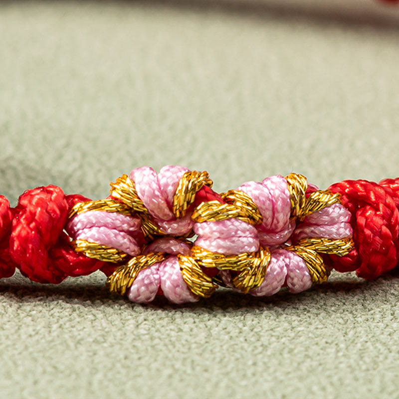 Buddha Stones Jade Luck Abundance Red String Bracelet - image 4
