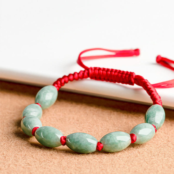 Buddha Stones Jade Luck Red String Bracelet - image 8
