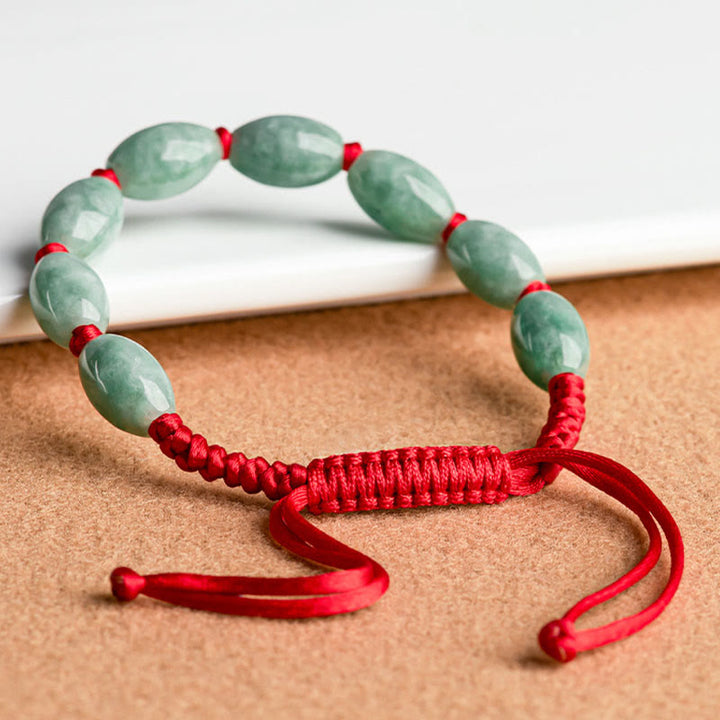Buddha Stones Jade Luck Red String Bracelet - image 3