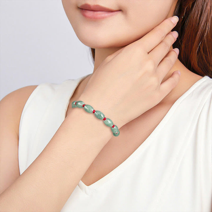 Buddha Stones Jade Luck Red String Bracelet - image 4