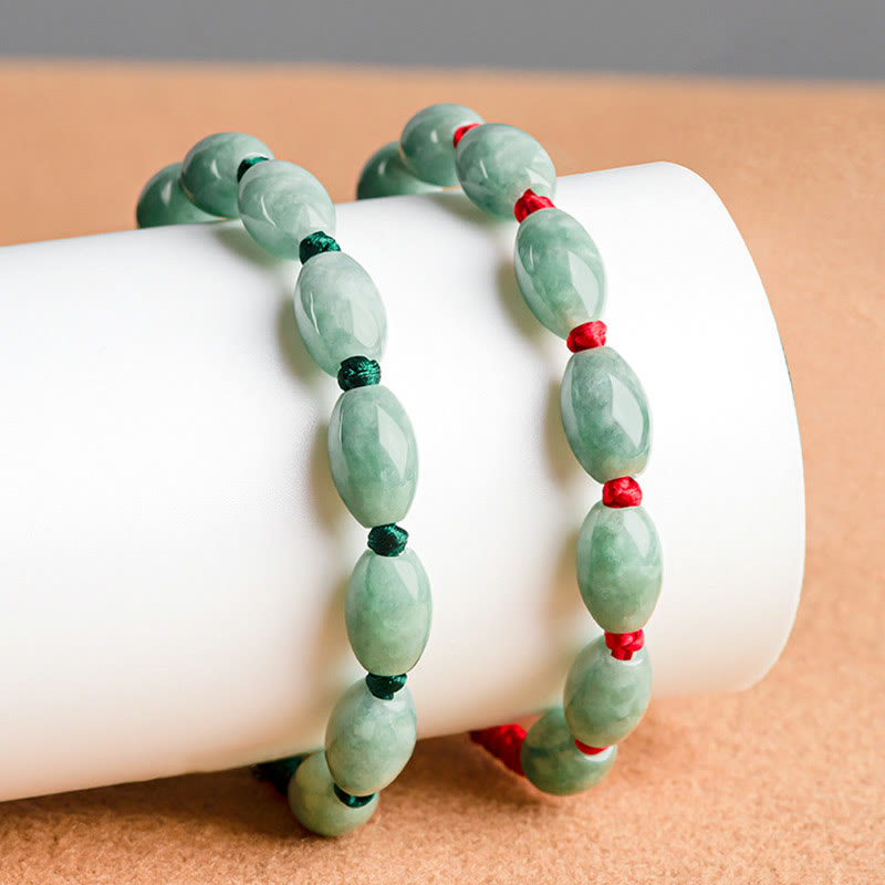 Buddha Stones Jade Luck Red String Bracelet - image 12