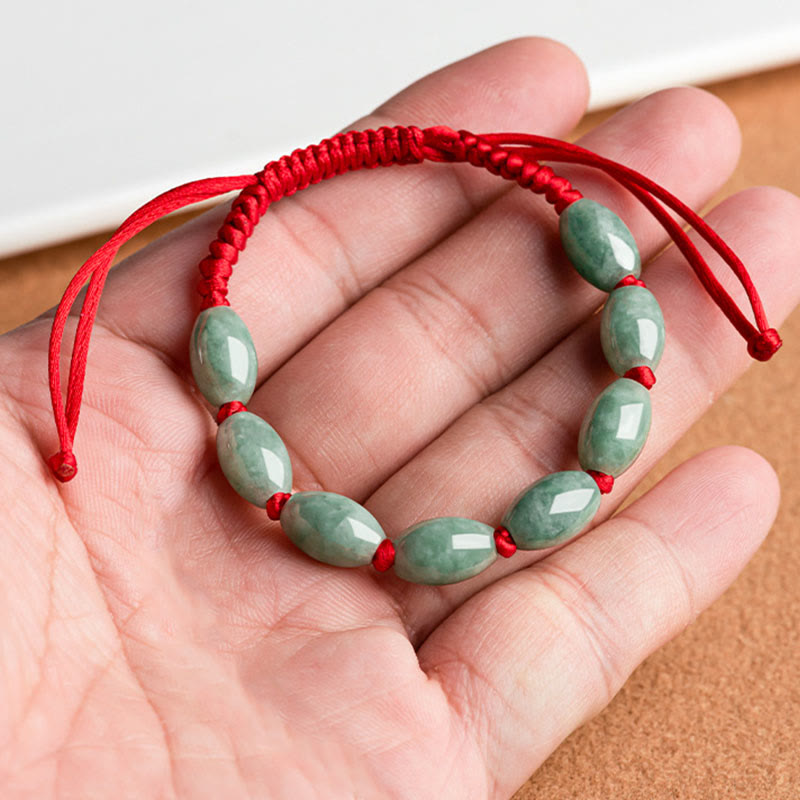 Buddha Stones Jade Luck Red String Bracelet - image 9