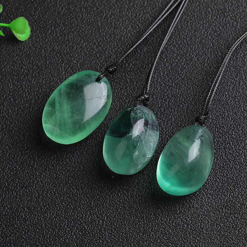 Buddha Stones Green Fluorite Power Necklace Pendant - image 2