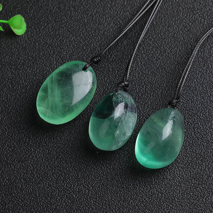 Buddha Stones Green Fluorite Power Necklace Pendant - image 2