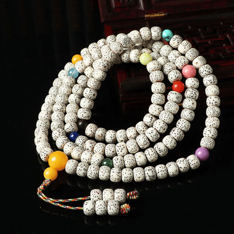 Buddha Stones Tibetan Bodhi Seed Amber Agate Wealth Bracelet - Bodhi Seed&Agate - image 3